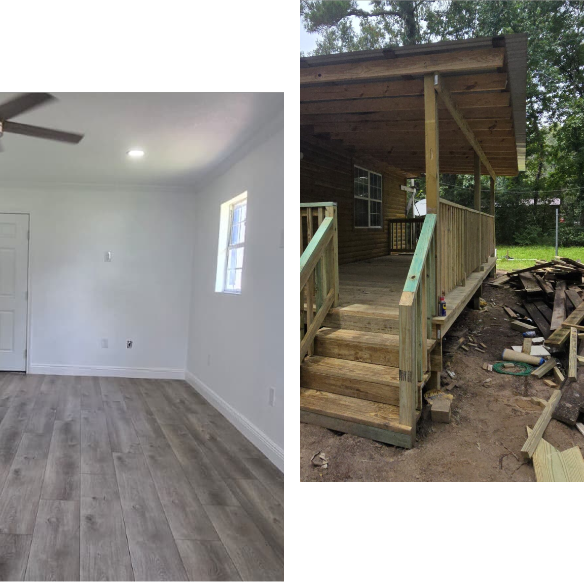 Empty room with wooden floor
