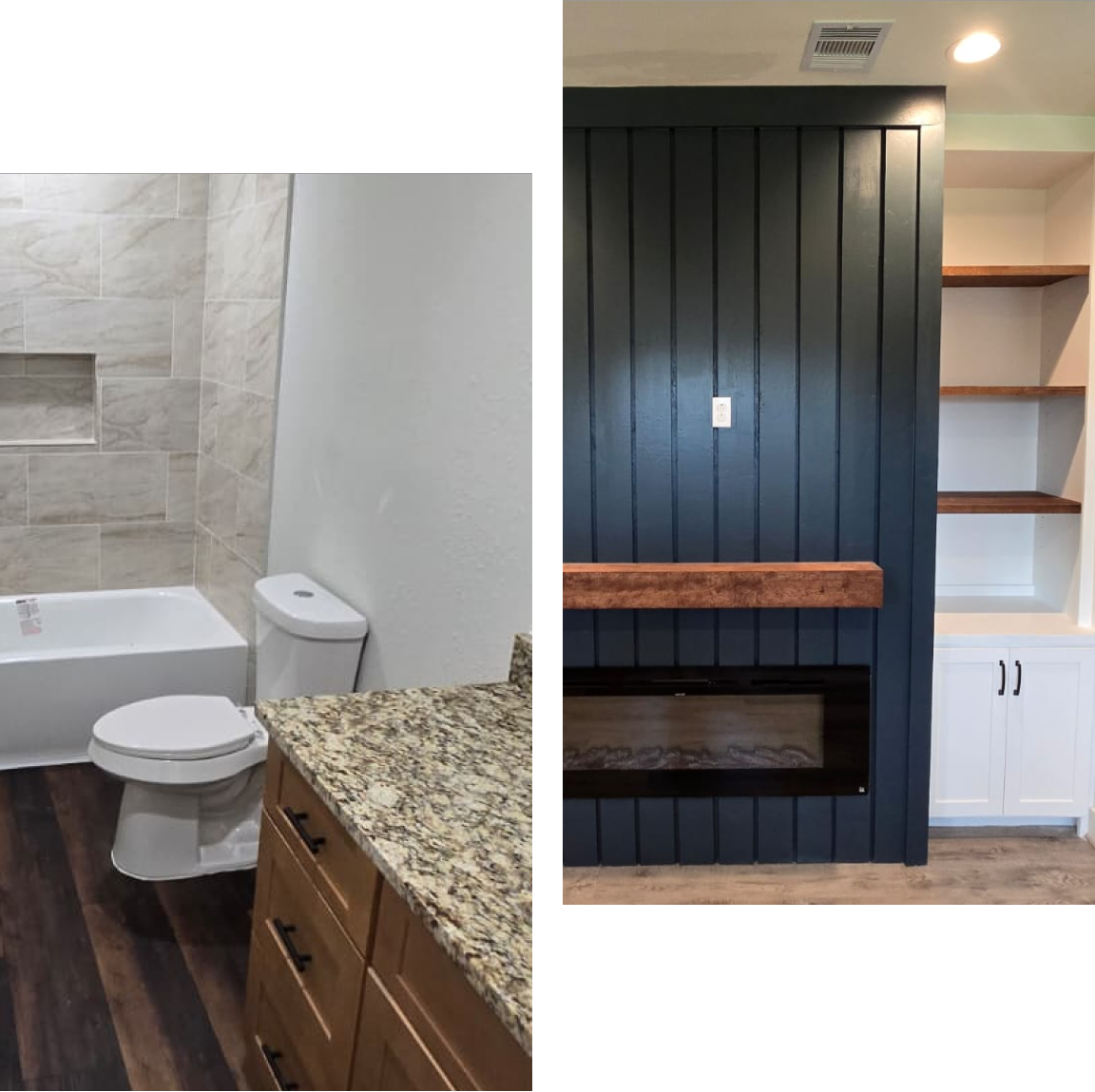 Bathroom and living room design details